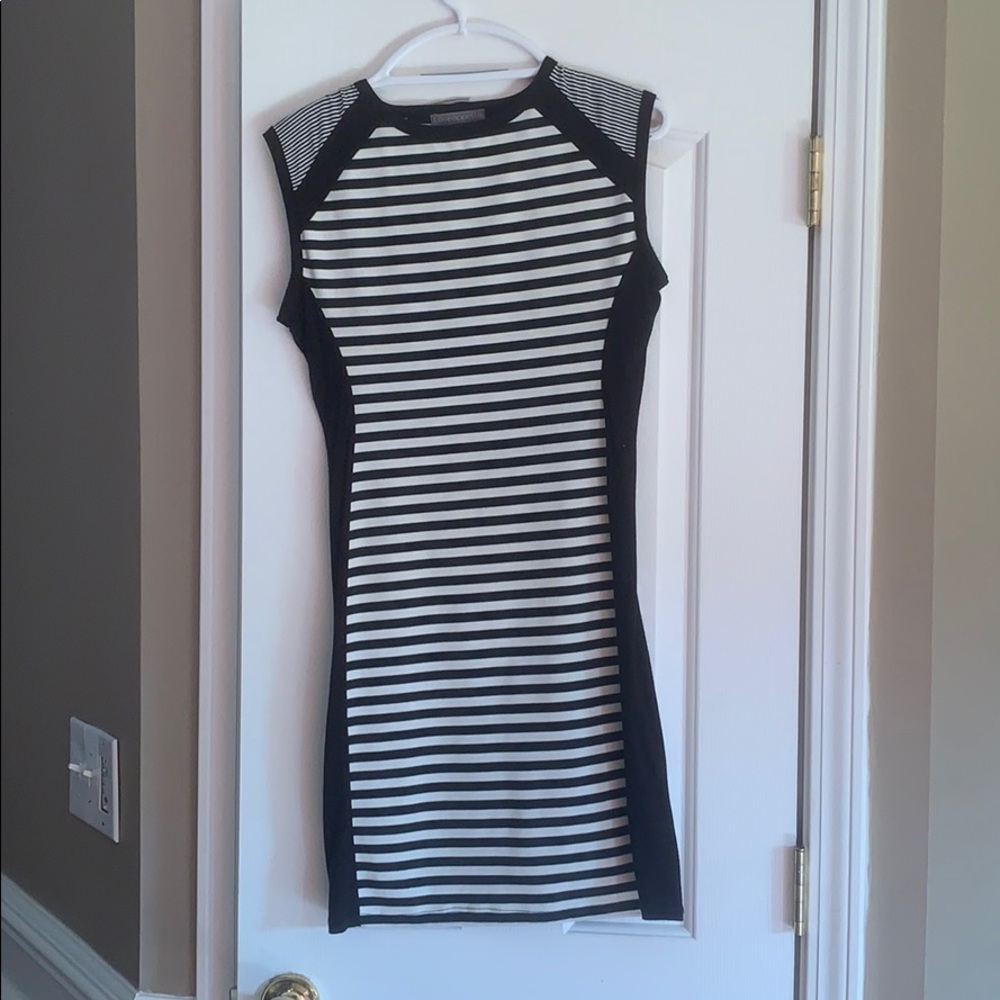 Striped stitch fix cotton dress